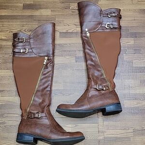 C.C.Shoes Kourtney Faux Leather Brown Boots Size 6